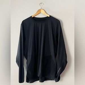Men’s Lululemon 🍋 Athletica Long Sleeve Pocket Crew Neck Pullover T-Shirt Black
